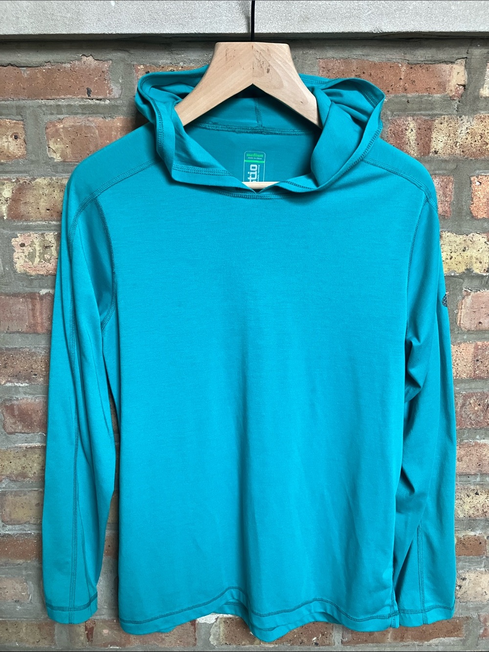 Stio Teal Pullover Hoodie